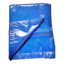 Xtarps -  8 x 12 - Blue Color Heavy Duty Waterproof Vinyl Tarp For Equipment Cover, Hay Cover, Ground Cover, Erosion Controll, Roof Cover, Sports Field Cover, Shelter Cover, Kennel Cover, etc.
