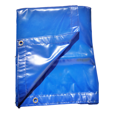 Xtarps -  6 x 8 - Blue Color Heavy Duty Waterproof Vinyl Tarp For Equipment Cover, Hay Cover, Ground Cover, Erosion Controll, Roof Cover, Sports Field Cover, Shelter Cover, Kennel Cover, etc.