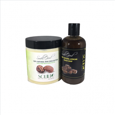 SmellGood - 16oz Ivory Shea Butter + 16oz Black Soap Liquid Combo