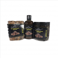 SmellGood - Black Soap Combo, 8oz Bar + 8oz Paste + 8oz Liquid
