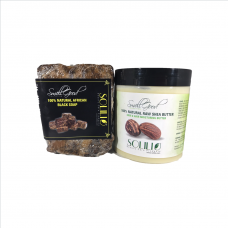 SmellGood - 8oz Ivory Shea Butter + 8oz Black Soap Bar Combo