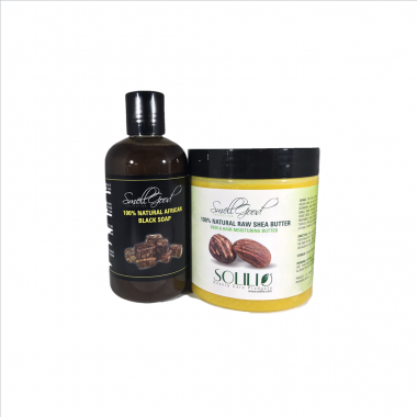 SmellGood - 16oz Yellow Shea Butter + 16oz Black Soap Liquid Combo