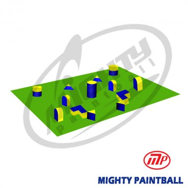 Practice Field Setup A - 13 Smart-Bunkers 