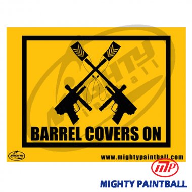 Safety Sign - Barrel Covers On 