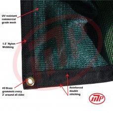 10 x 26  - Premium 90% Shade Cloth, Shade Sail, Sun Shade (Green Color)